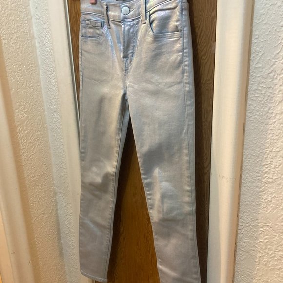 J Brand Iridescent Silverspoon Skinny Jeans Size 24 - Picture 3 of 9